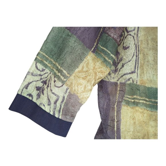 Vintage R&M Richards by Karen Kwong Open Jacket Geometric Block Size 14P Petites - Picture 3 of 5